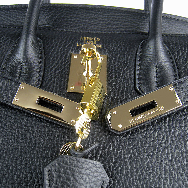 Replica Hermes Birkin 30CM Togo Leather Bag Black 6088 On Sale